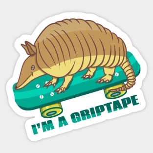 Skateboarding armadillo Sticker